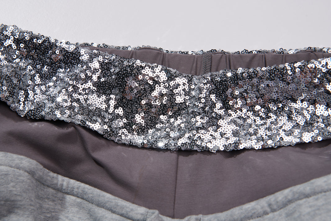 Layered Sequin Shorts Womens