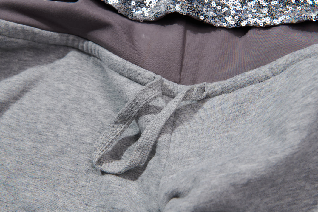Layered Sequin Shorts Womens