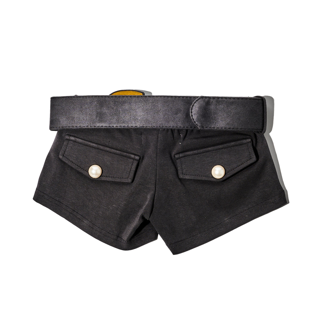Belted Short Shorts Grey