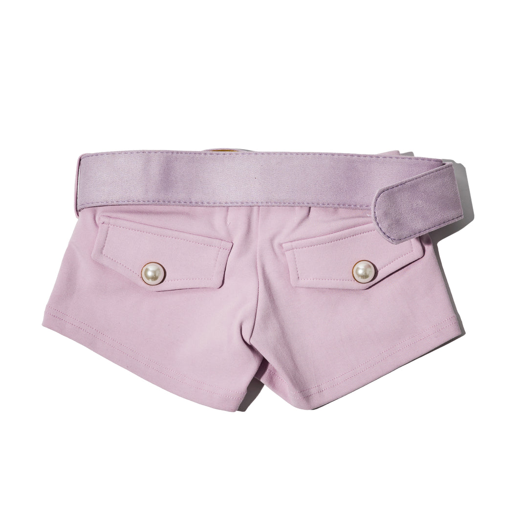 Belted Short Shorts Pink