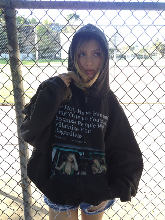 Be Hot Zip Up Hoodie