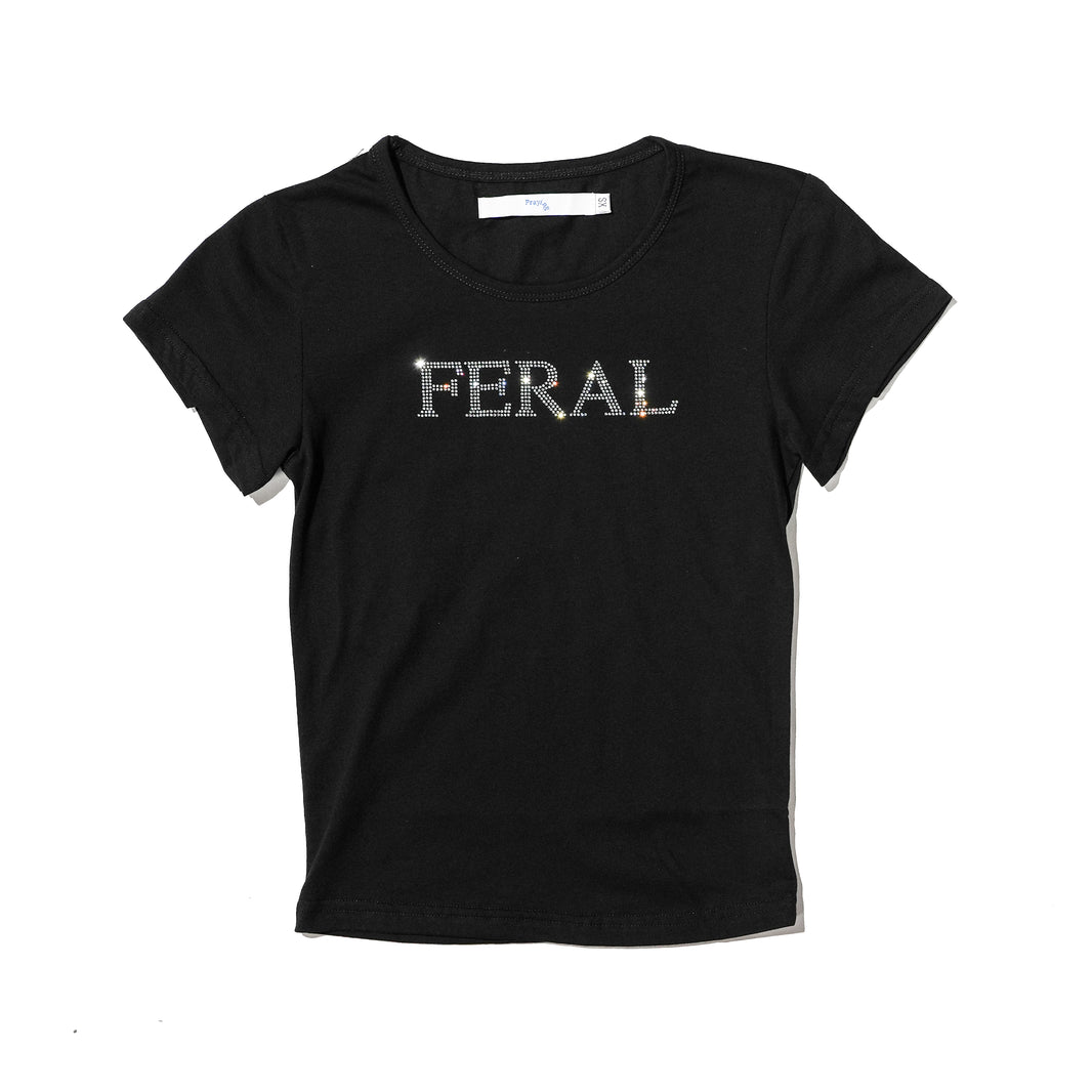 Feral rhinestone baby tee