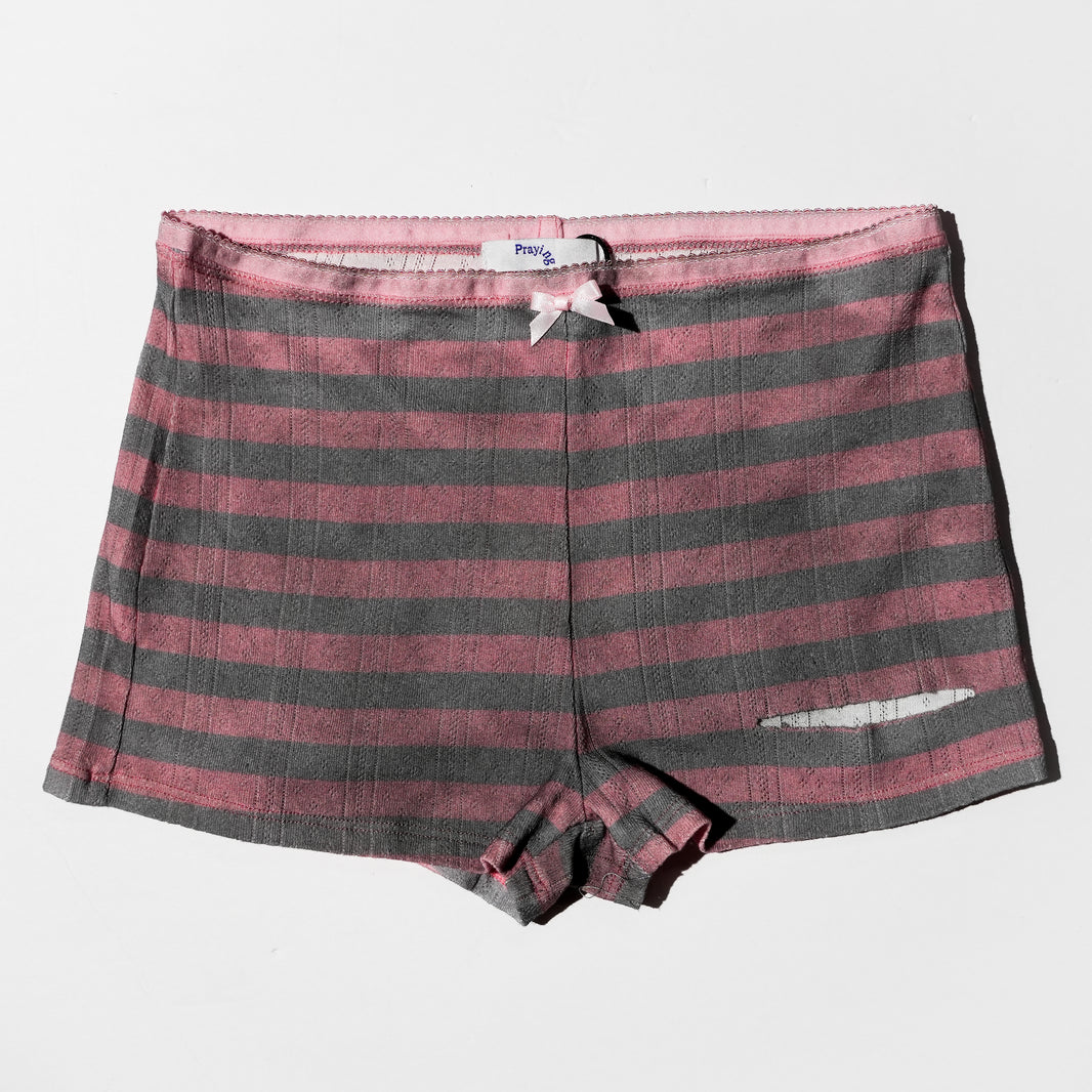 Pink Dirty Stripe Short