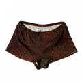Cross pointelle shorts Cheetah