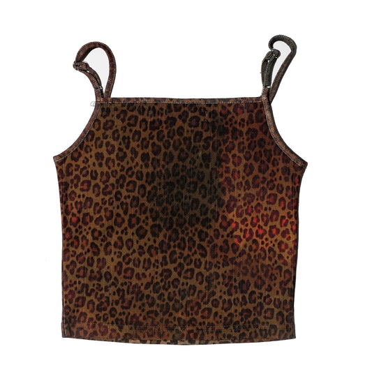 Cross Pointelle tank Cheetah