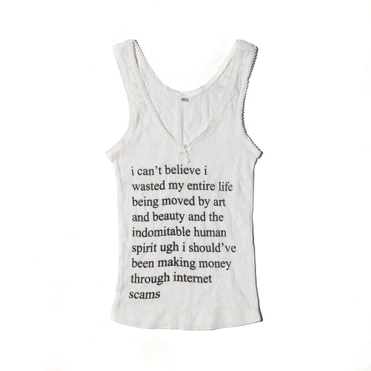 Internet Scams Pointelle Tank Top