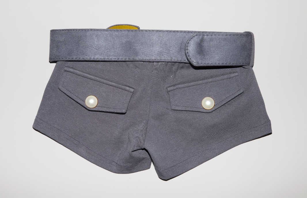 Belted Short Shorts Grey – Praying