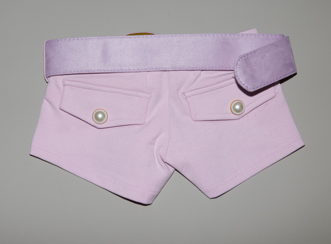 Belted Short Shorts Pink