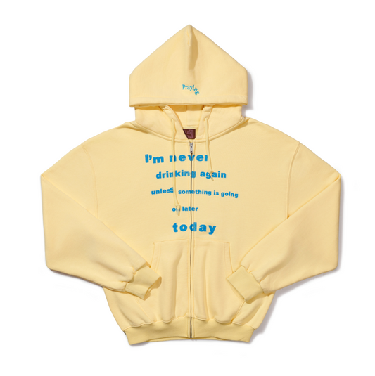Never Drinking Again Yellow Hoodie