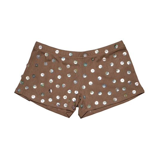 Button Pointelle Shorts