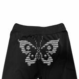 Butterfly Flared Glitter Pants