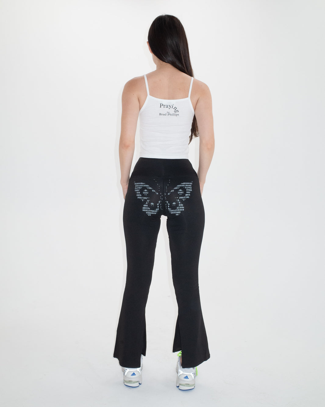 Butterfly Flared Glitter Pants