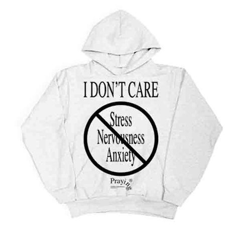 I Don't Care Hoodie Grey