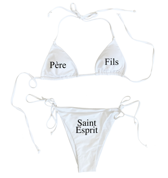 Holy Trinity Bikini French Set White