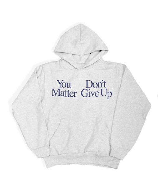 Don't Give Up Hoodie Grey